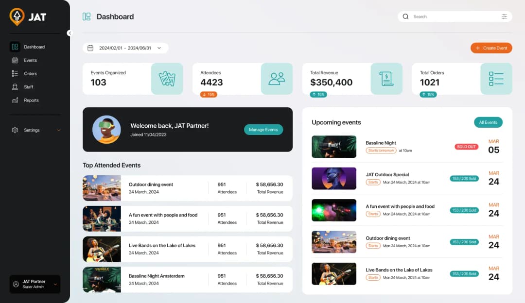 JAT Dashboard Interface
